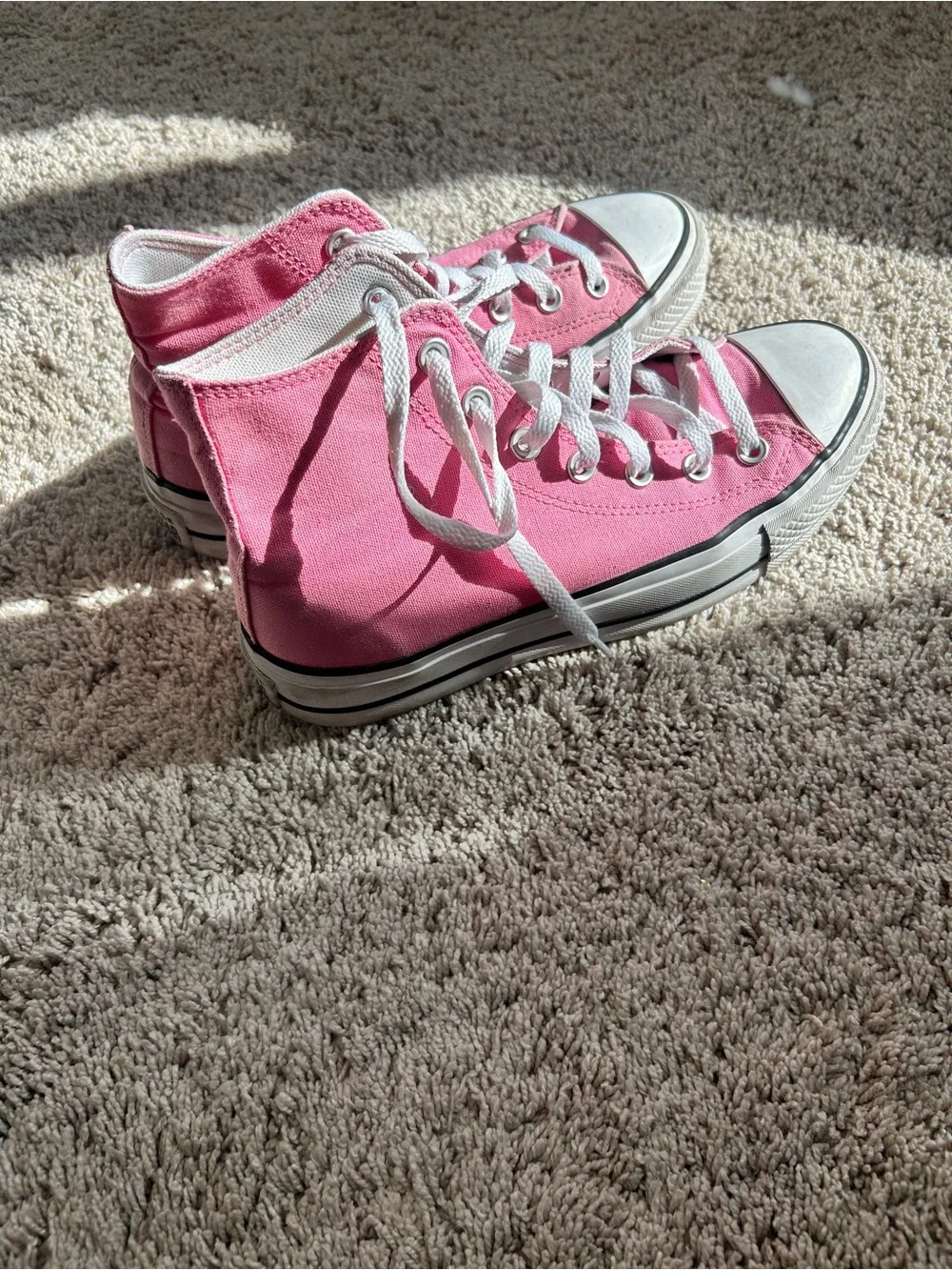 Pink High-Top Converse  Sneakers